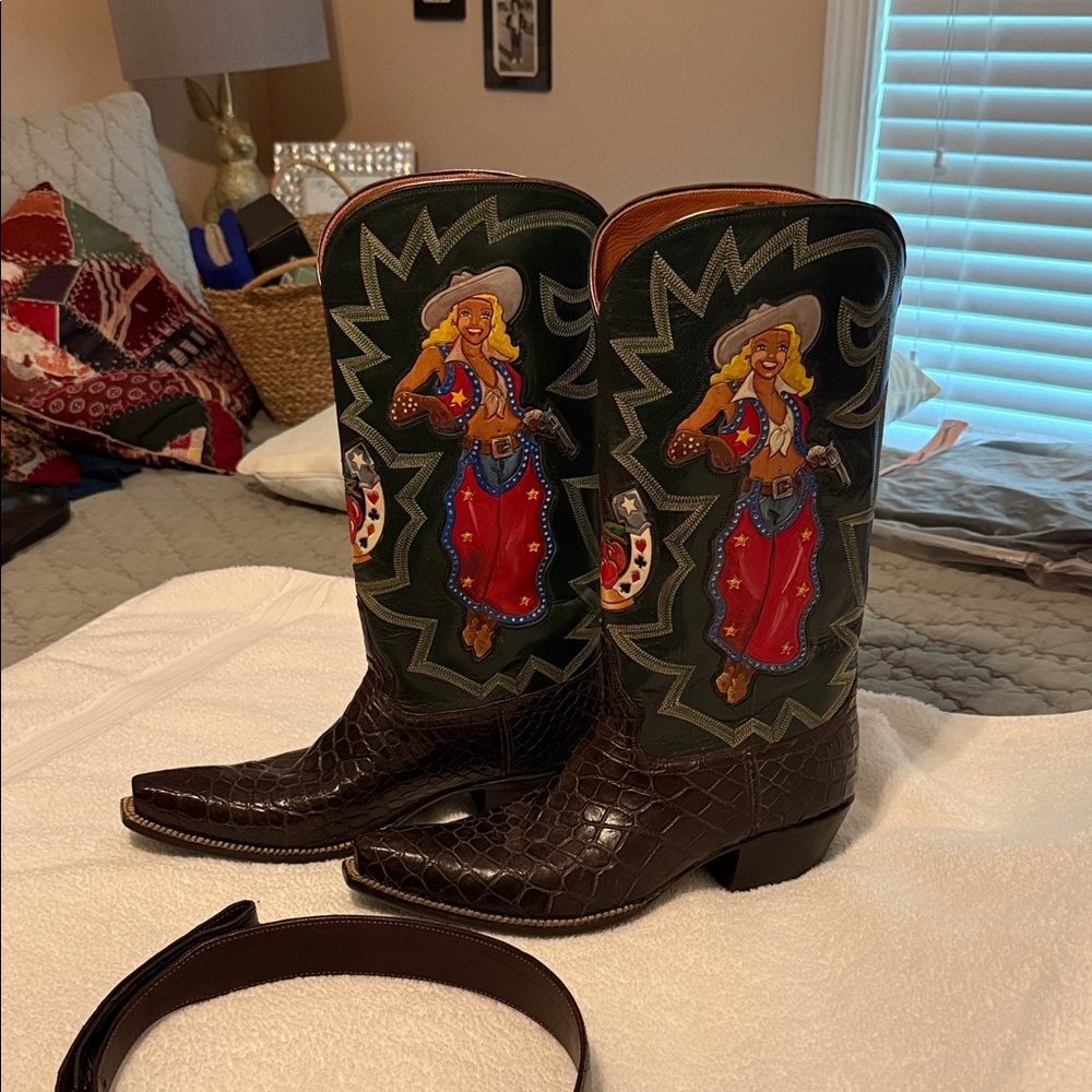 Rocket Buster crocodile/alligator Cowboy Western Boots